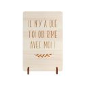 Petite pancarte en bois personnalisable - écriture majuscule