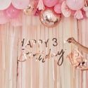 Guirlande personnalisable âge rose gold "Happy birthday"