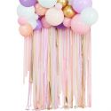 Kit pour guirlande de ballons + rideau de rubans "pastel" - 70 ballons