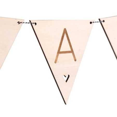 Fanion en bois lettre ou...