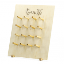 Mur à donuts - bois naturel