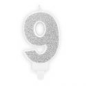 Bougie Chiffre 0 - argent