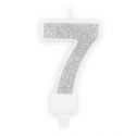 Bougie Chiffre 0 - argent