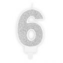 Bougie Chiffre 0 - argent