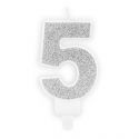 Bougie Chiffre 0 - argent
