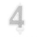 Bougie Chiffre 0 - argent