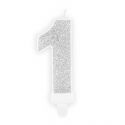 Bougie Chiffre 0 - argent