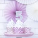 Bougie Chiffre 0 - argent