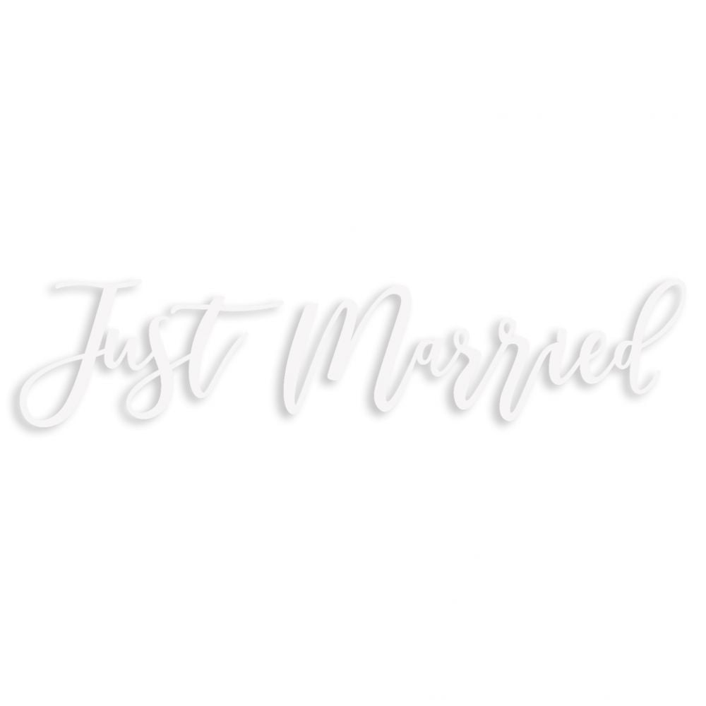 Sticker pour voiture "Just married"
