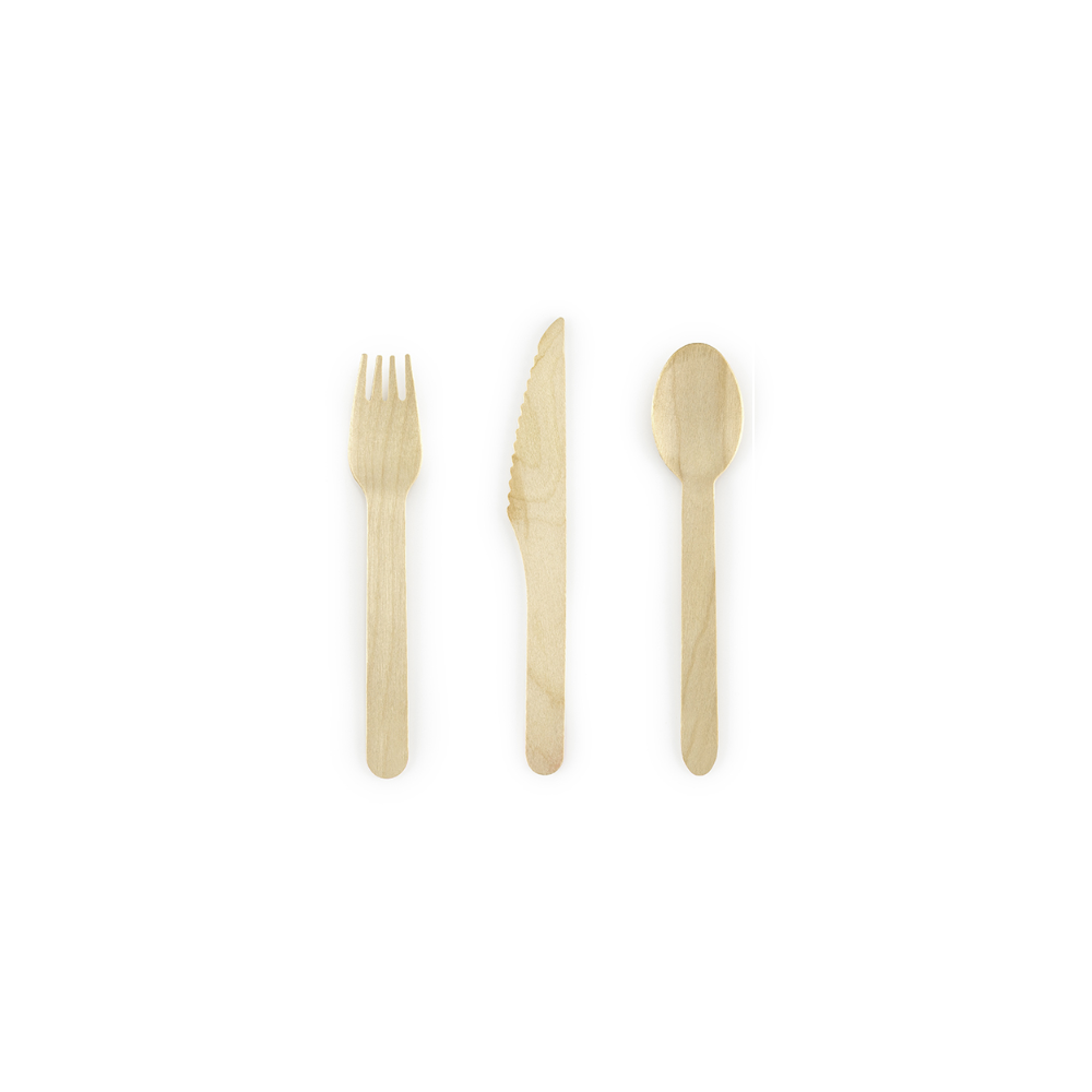 18 Couverts en bois Woodland