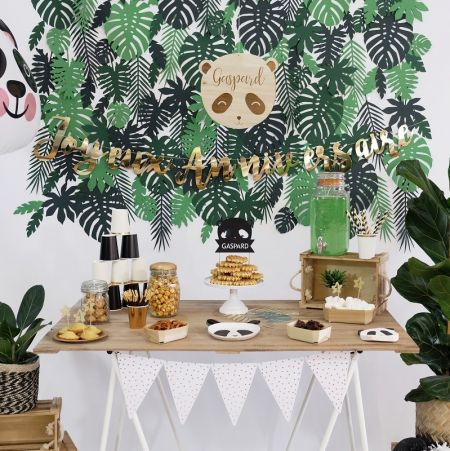 21 feuilles tropicales en papier
