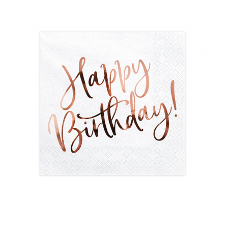 20 serviettes "happy...