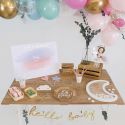 Livre d'or lune en bois baby shower