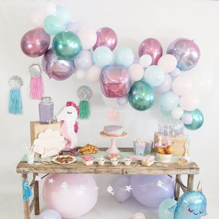 18 Guirlandes Sirène En Spirale - Décoration Thème Océan Pour Anniversaire - Étoiles De Mer, Méduses, Coquillages Suspendus