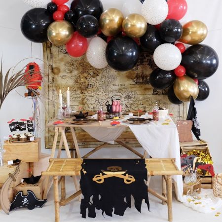 Grande Affiche En Tissu Carte Aux Tresors Pirate 1m90