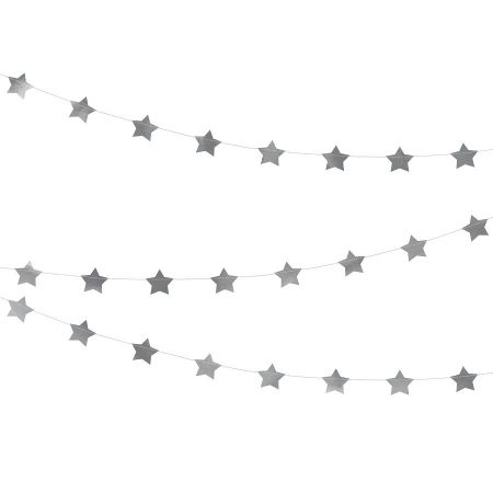 Guirlande d'étoiles - argent