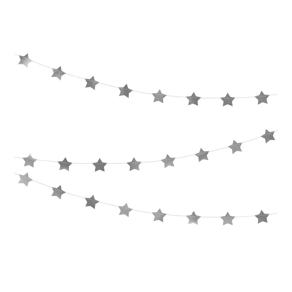 Guirlande argentée "petites étoiles" - 3,60 m