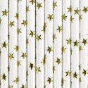 10 Pailles en papier - or