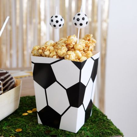 6 Boîtes à pop -corn Football