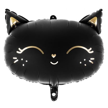 Ballon en mylar chaton - noir