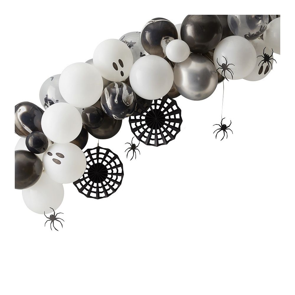 Kit pour guirlande de ballons "Halloween araignées"