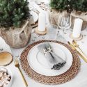 6 ronds de serviette en bois "cerf "
