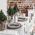 6 ronds de serviette en bois "cerf "