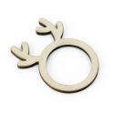 6 ronds de serviette en bois "cerf "