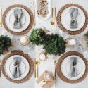 6 ronds de serviette en bois "cerf "
