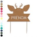 Cake topper en papier personnalisable "biche"