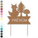 Cake topper en papier personnalisable "animaux de la forêt"