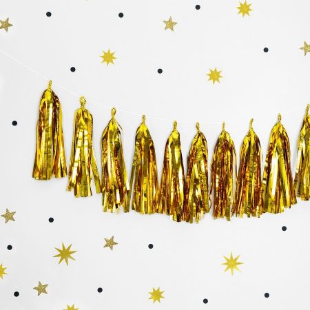 12 tassel dorées