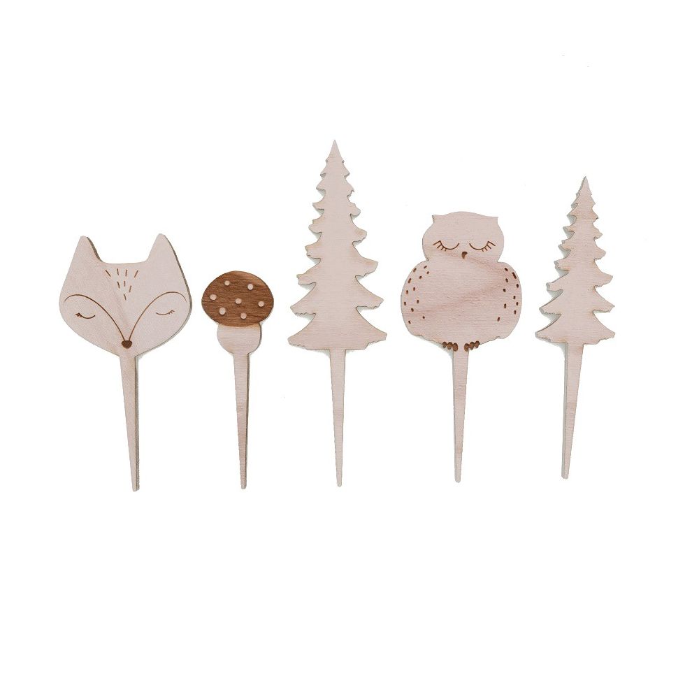 5 pics à gâteaux "animaux de la forêt"