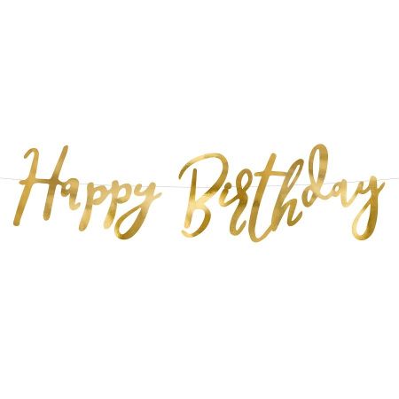 Guirlande Happy Birthday - or