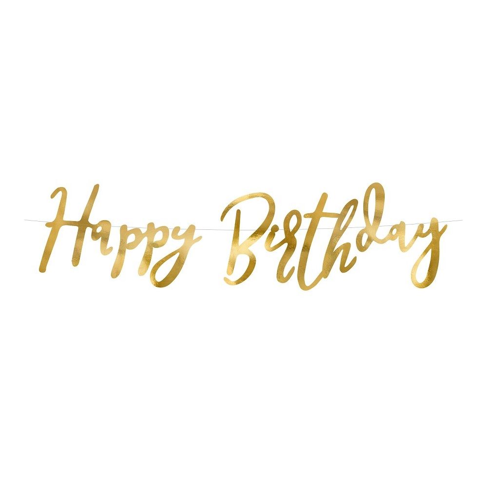 Guirlande Happy Birthday - or
