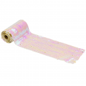 3 m chemin de table sequins blancs - 12 cm