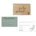 Boîte livre d'or personnalisable "mariage eucalyptus" + cartes