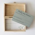 Boîte livre d'or personnalisable "mariage eucalyptus" + cartes