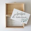 Boîte livre d'or personnalisable "baby shower" + cartes