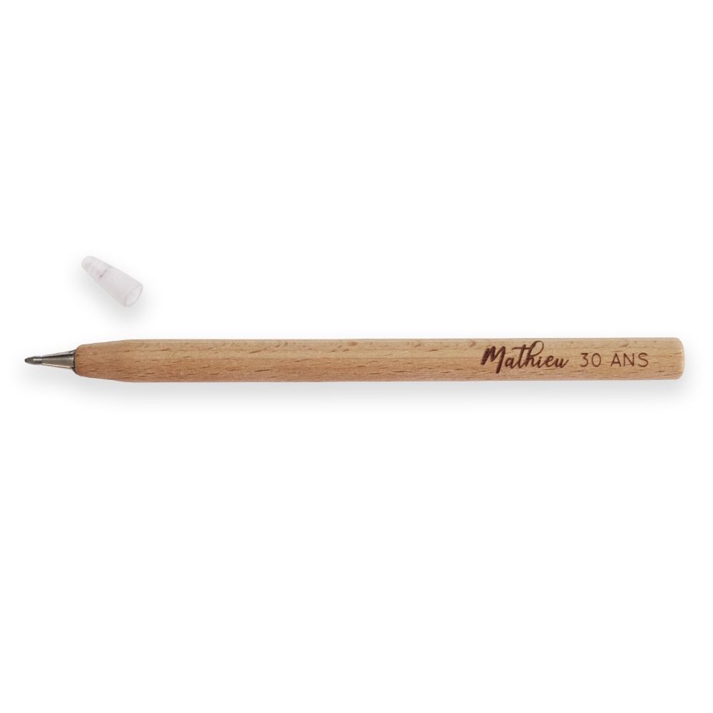 Stylo en bois personnalisable "anniversaire"