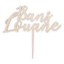 Cake topper en bois personnalisable "âge + prénom"