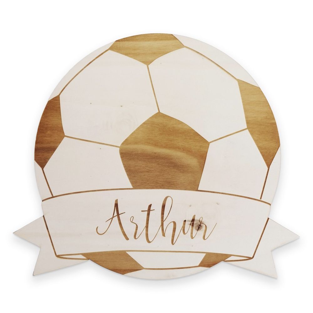 Décoration en bois personnalisable "ballon de foot"