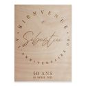 Panneau en bois personnalisable "anniversaire print"