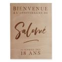 Panneau en bois personnalisable "anniversaire brush"