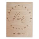 Panneau en bois personnalisable "baptême print"
