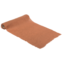 5 m chemin de table mousseline "terre de sienne" - 28 cm