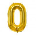 Ballon chiffre 0 mylar doré 86 cm