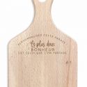 Planche à découper en bois personnalisable "Doux bonheur"