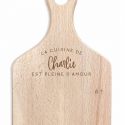 Planche à découper en bois personnalisable "Cuisine pleine d'amour"