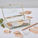 Livre d'or boîte en verre personnalisable "brush"